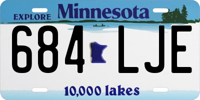 MN license plate 684LJE