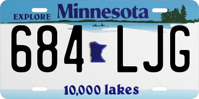 MN license plate 684LJG
