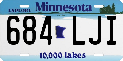 MN license plate 684LJI