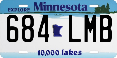 MN license plate 684LMB