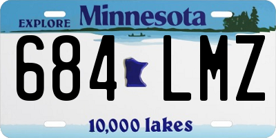 MN license plate 684LMZ