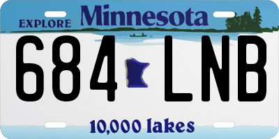 MN license plate 684LNB
