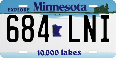 MN license plate 684LNI