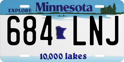 MN license plate 684LNJ