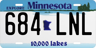 MN license plate 684LNL