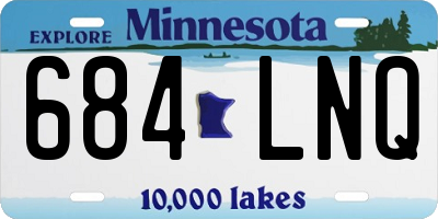 MN license plate 684LNQ