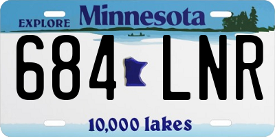 MN license plate 684LNR