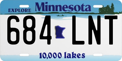 MN license plate 684LNT