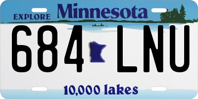 MN license plate 684LNU