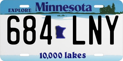 MN license plate 684LNY