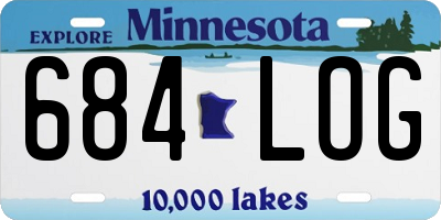 MN license plate 684LOG