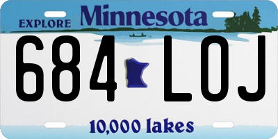 MN license plate 684LOJ