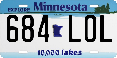 MN license plate 684LOL
