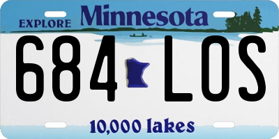 MN license plate 684LOS