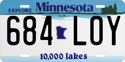 MN license plate 684LOY