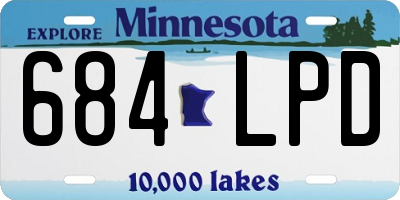 MN license plate 684LPD