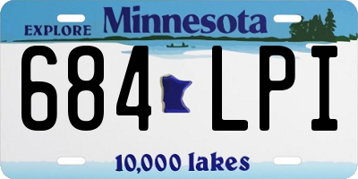 MN license plate 684LPI