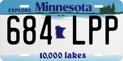 MN license plate 684LPP