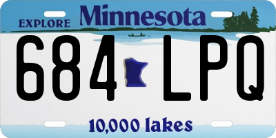 MN license plate 684LPQ