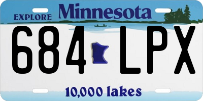 MN license plate 684LPX