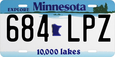 MN license plate 684LPZ
