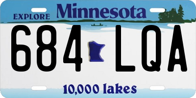MN license plate 684LQA