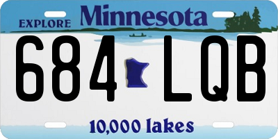 MN license plate 684LQB