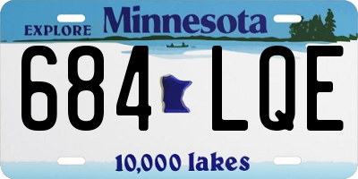 MN license plate 684LQE