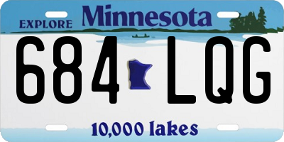 MN license plate 684LQG