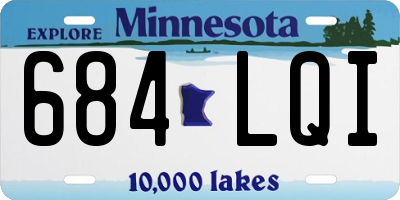 MN license plate 684LQI