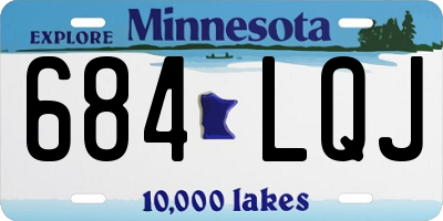 MN license plate 684LQJ