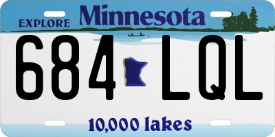 MN license plate 684LQL
