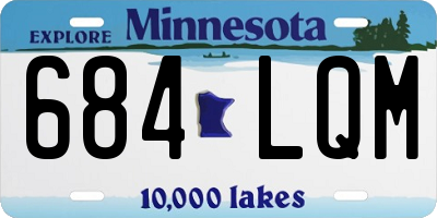 MN license plate 684LQM