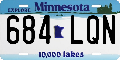 MN license plate 684LQN
