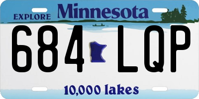 MN license plate 684LQP