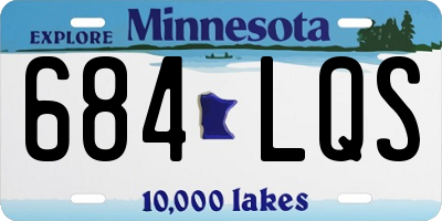 MN license plate 684LQS