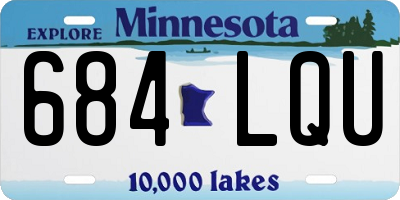 MN license plate 684LQU