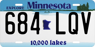 MN license plate 684LQV