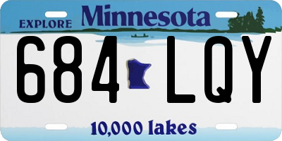 MN license plate 684LQY