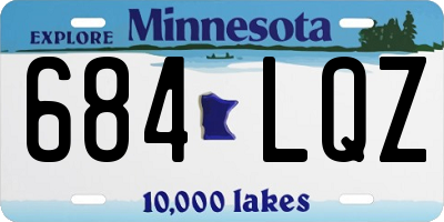 MN license plate 684LQZ