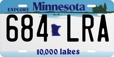 MN license plate 684LRA