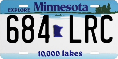 MN license plate 684LRC