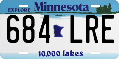 MN license plate 684LRE
