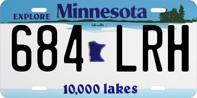 MN license plate 684LRH