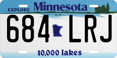 MN license plate 684LRJ