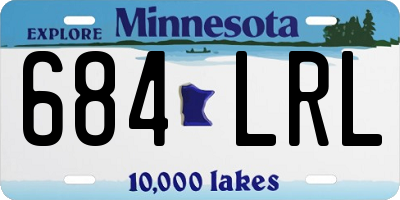 MN license plate 684LRL