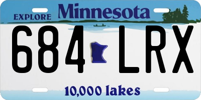 MN license plate 684LRX