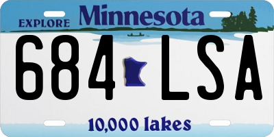 MN license plate 684LSA