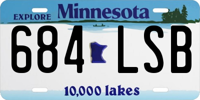 MN license plate 684LSB