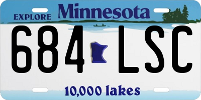 MN license plate 684LSC